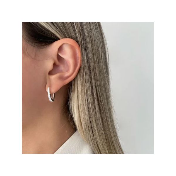 ARGOLINHA CORAÇÃO CRAVEJADO G PRATA 925 - My Prata Joias