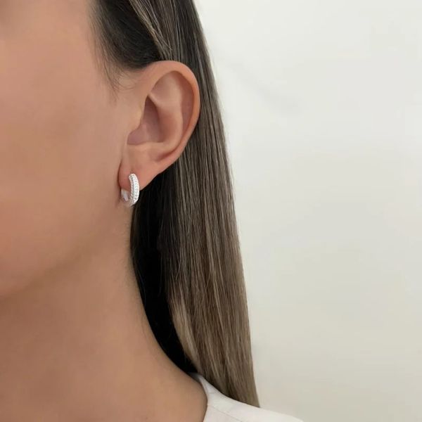 ARGOLINHA CRAVEJADA G PRATA 925 - My Prata Joias