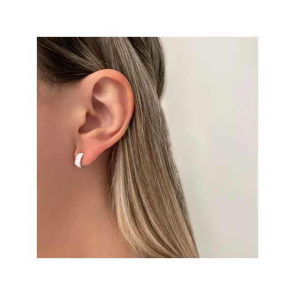 BRINCO ARGOLA CLICK ZIRCÔNIA PRATA 925 - My Prata Joias