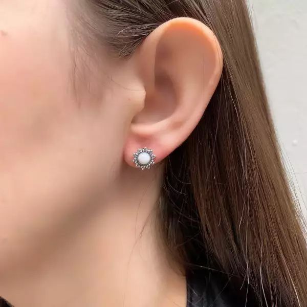 BRINCO INDIANO BRANCO PRATA 925 - My Prata Joias