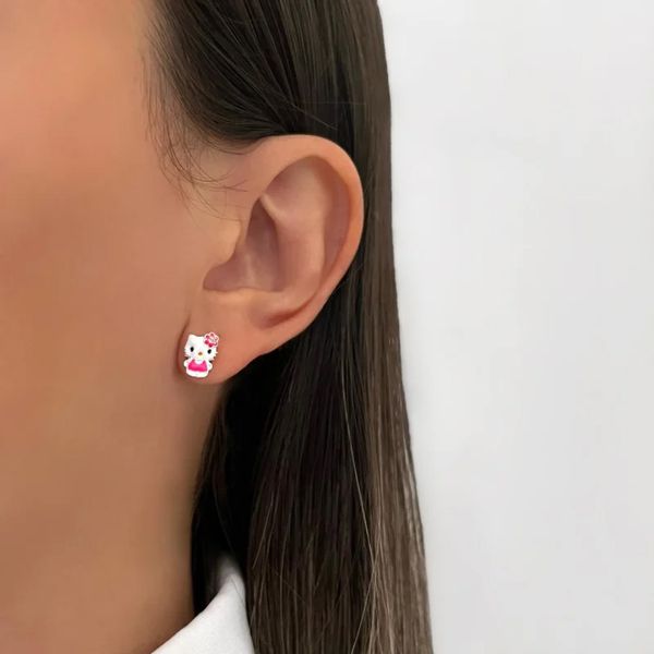 BRINCO HELLO KITTY PRATA 925 - My Prata Joias