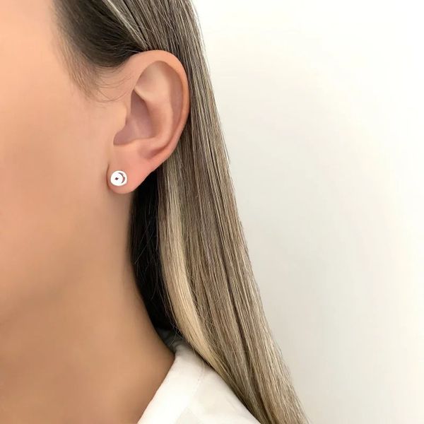 BRINCO REDONDO ESTRELA MEIA LUA PRATA 925 - My Prata Joias