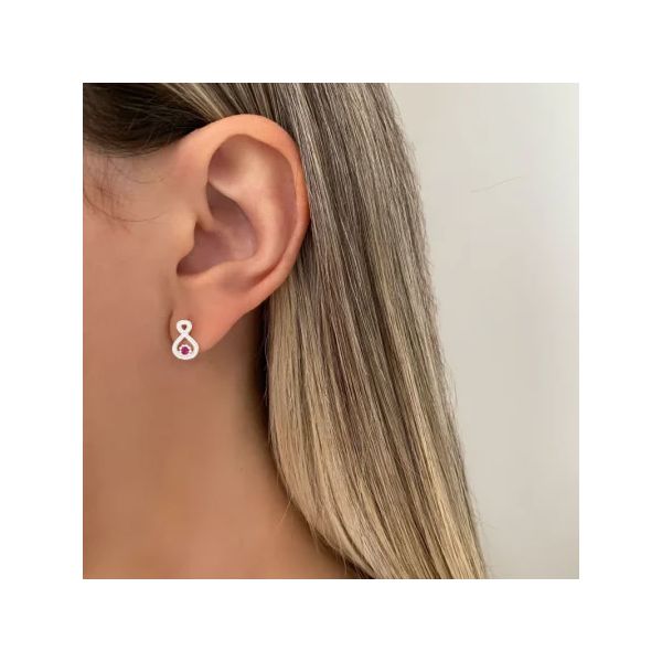 BRINCO ZIRCÔNIA ROSA PRATA 925 - My Prata Joias