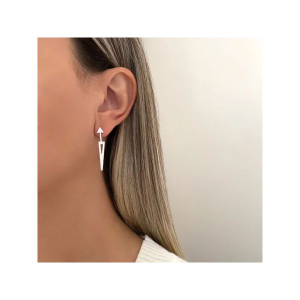 BRINCO TRIÂNGULO ZIRCÔNIA CRISTAL PRATA 925 - My Prata Joias