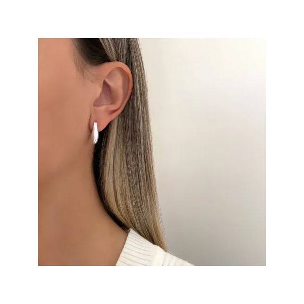 BRINCO ABAULADO CLICK P PRATA 925 - My Prata Joias