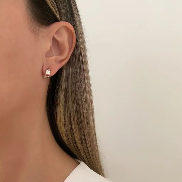 ARGOLINHA CORAÇÃO VAZADO COM ZIRCÔNIA CRISTAL P PR... - My Prata Joias