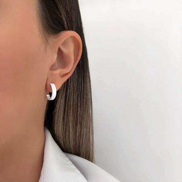 BRINCO ARGOLA LISA PRATA 925 - My Prata Joias