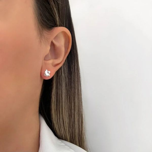 BRINCO QUADRADO ZIRCÔNIA CRISTAL PRATA 925 - My Prata Joias