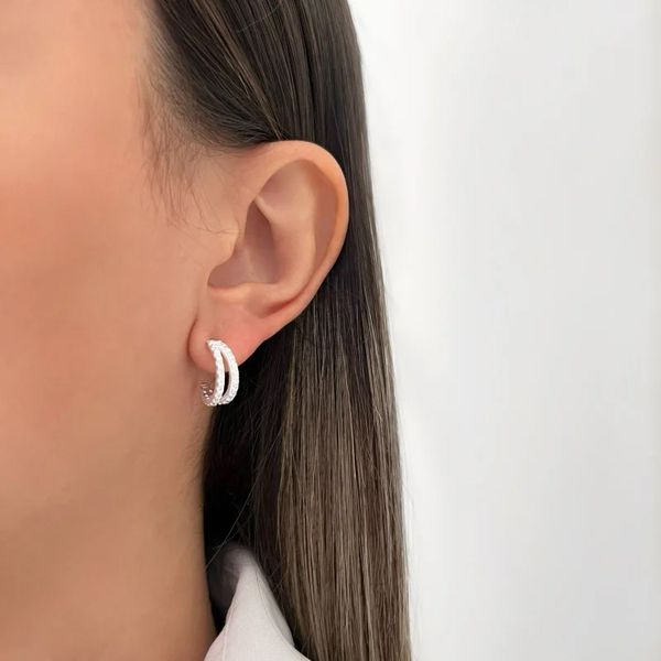 BRINCO 2 FIOS ZIRCÔNIA CRISTAL PRATA 925 - My Prata Joias