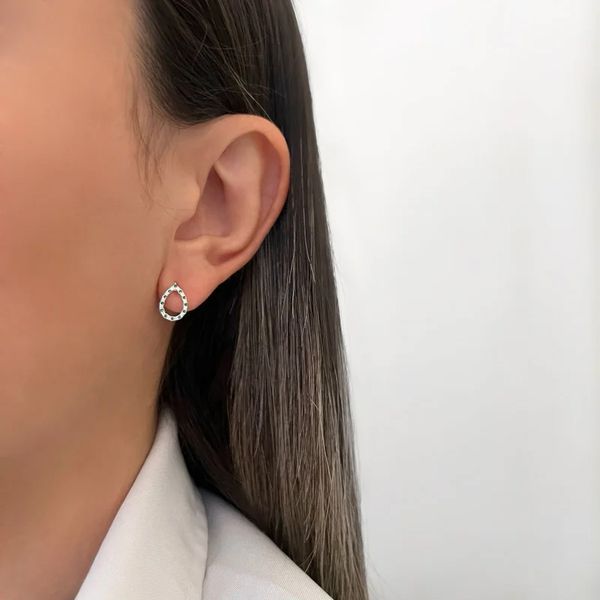 BRINCO GOTA ZIRCÔNIA VERDE PRATA 925 - My Prata Joias