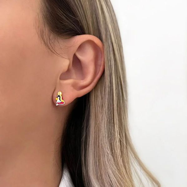 BRINCO RESINADO NOSSA SENHORA DE NAZARÉ PRATA 925 - My Prata Joias