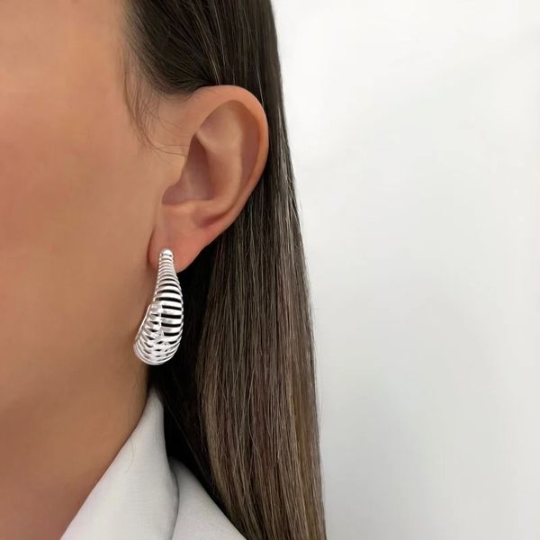 BRINCO GOTAS FIOS PRATA 925 - My Prata Joias