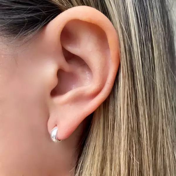 BRINCO ARGOLA LISA PRATA 925 - My Prata Joias