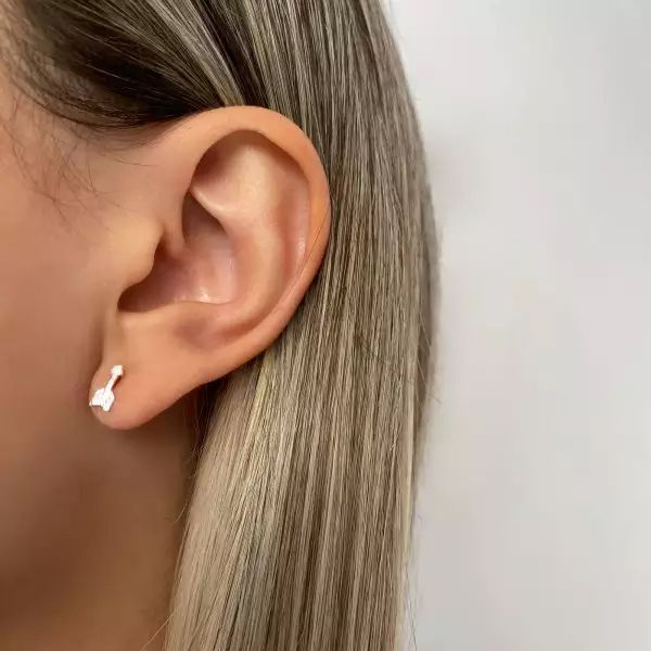 BRINCO FLECHA PRATA 925 - My Prata Joias