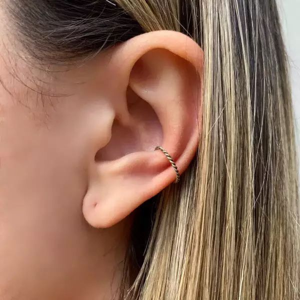 PIERCING TRANÇADO FINO PRATA 925 - My Prata Joias