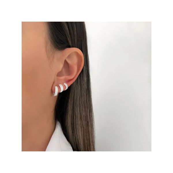 TRIO ARGOLINHA CRAVEJADA PRATA 925 - My Prata Joias