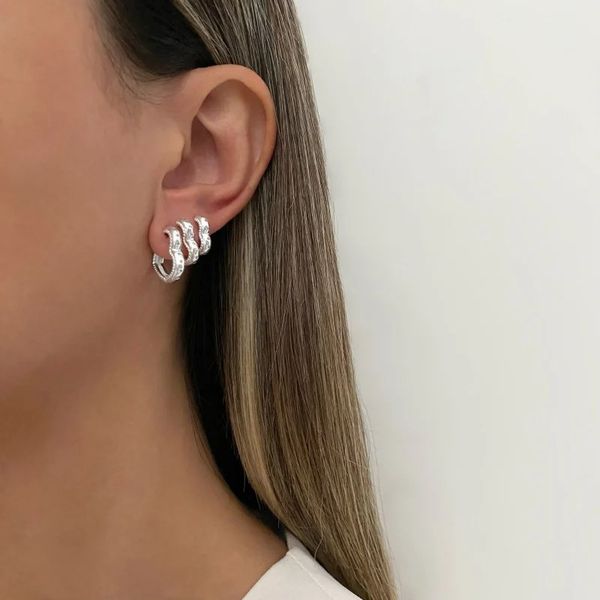 TRIO ARGOLINHA CORAÇÃO LISO PRATA 925 - My Prata Joias