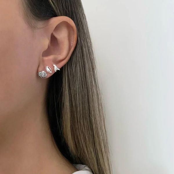 TRIO MAR CONCHA E RABO DE BALEIA PRATA 925 - My Prata Joias