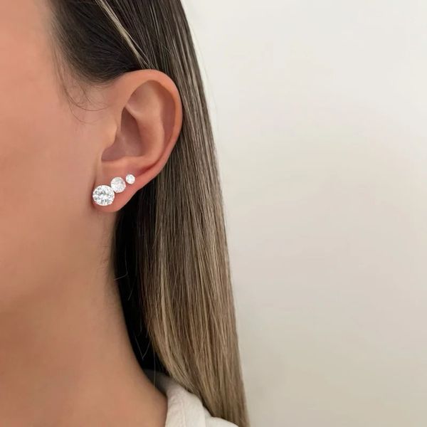 BRINCO TRIO REDONDO ZIRCÔNIA CRISTAL PRATA 925 - My Prata Joias