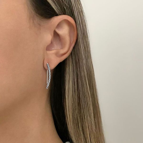 BRINCO EAR HOOK TORCIDO INDIANO PRATA 925 - My Prata Joias