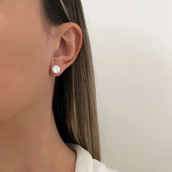 BRINCO REDONDO ZIRCÔNIA PRATA 925 - My Prata Joias