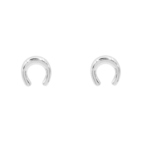 BRINCO FERRADURA LISO PRATA 925 - My Prata Joias