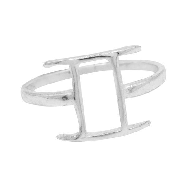 ANEL SIGNO GÊMEOS PRATA 925 - My Prata Joias