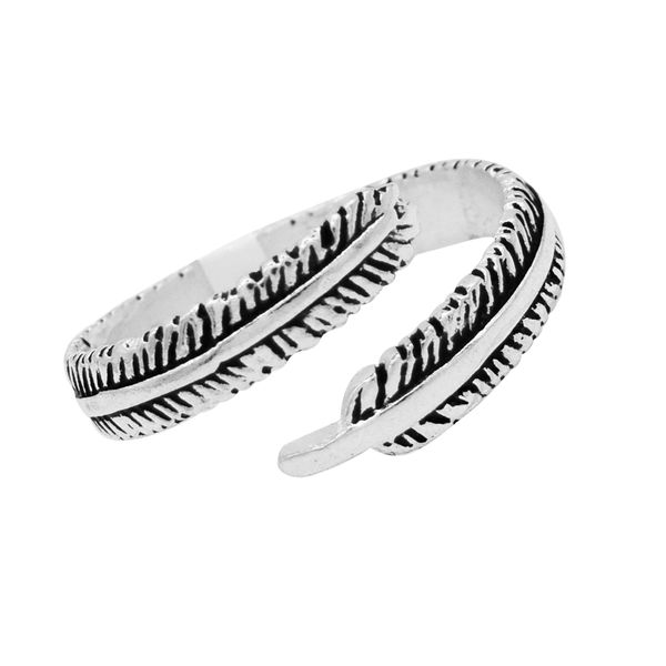 ANEL REGULÁVEL FOLHA INDIANO PRATA 925 - My Prata Joias