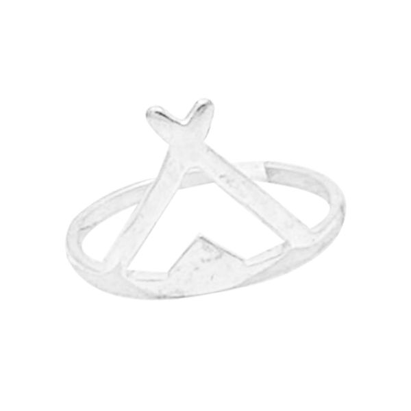 ANEL TRIÂNGULO PRATA 925 - My Prata Joias