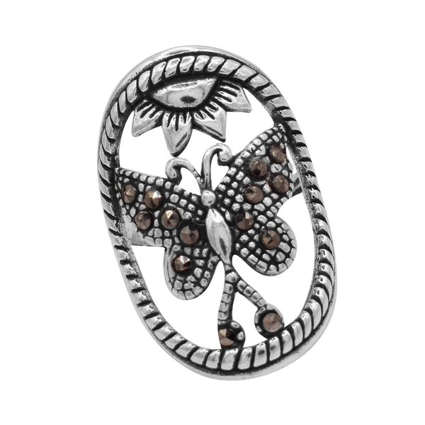 ANEL INDIANO BORBOLETA PRATA 925 - My Prata Joias