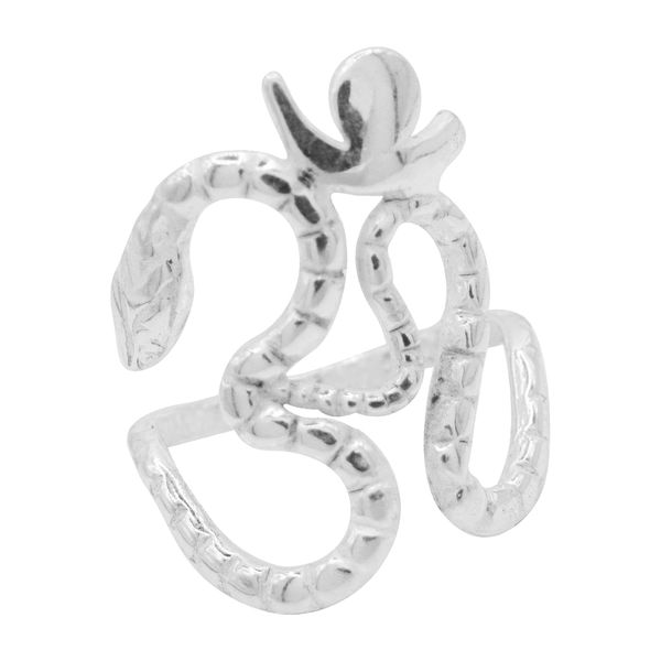 ANEL SÍMBOLO DO OM PRATA 925 - My Prata Joias