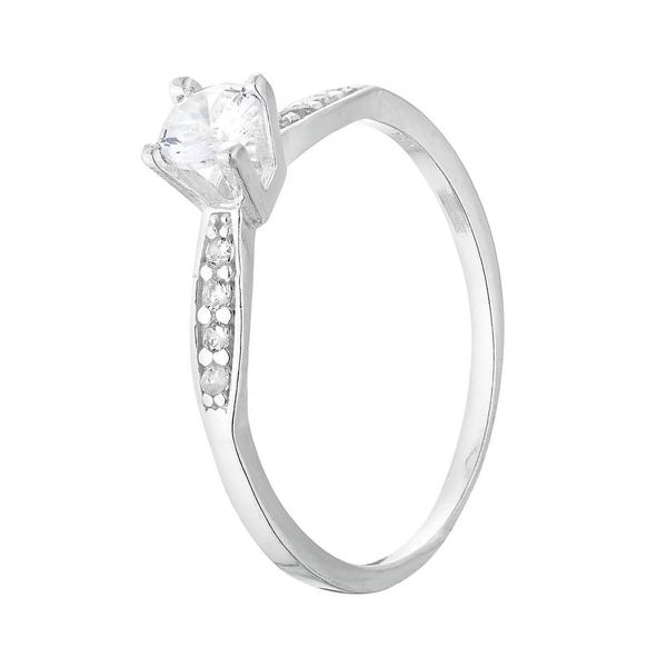 ANEL SOLITÁRIO ZIRCÔNIA CRISTAL PRATA 925 - My Prata Joias