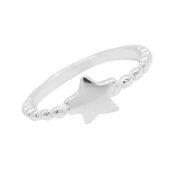 ANEL ESTRELA ARO TRABALHADO PRATA 925 - My Prata Joias