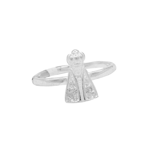 ANEL NOSSA SENHORA ZIRCÔNIA CRISTAL PRATA 925 - My Prata Joias