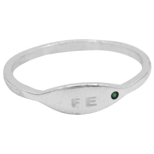 ANEL FÉ ZIRCÔNIA ESMERALDA PRATA 925 - My Prata Joias