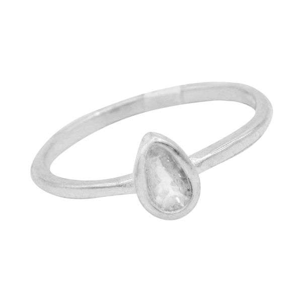 ANEL GOTA ZIRCÔNIA CRISTAL PRATA 925 - My Prata Joias