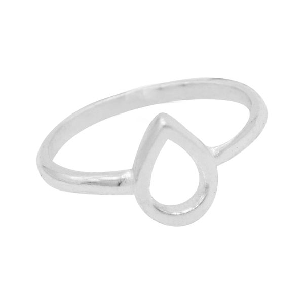 ANEL GOTA VAZADO PRATA 925 - My Prata Joias