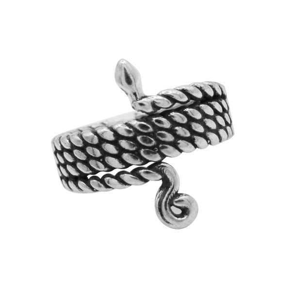 ANEL INDIANO ENVELHECIDO COBRA PRATA 925 - My Prata Joias