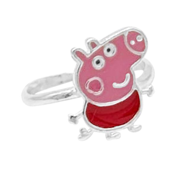 ANEL PEPPA PIG PRATA 925 - My Prata Joias