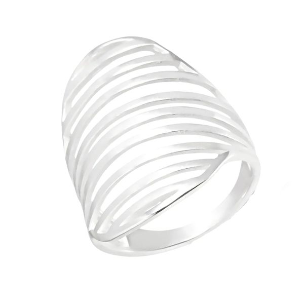 ANEL OVAL 9 FIOS PRATA 925 - My Prata Joias