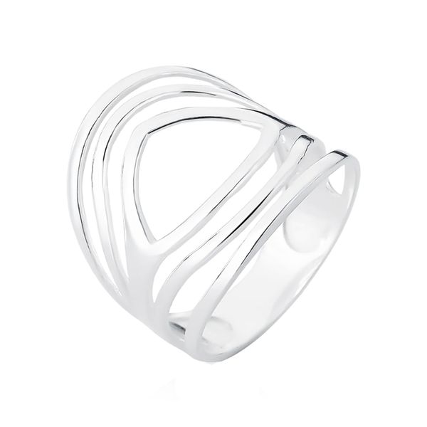 ANEL ARO TRABALHADO LISO PRATA 925 - My Prata Joias