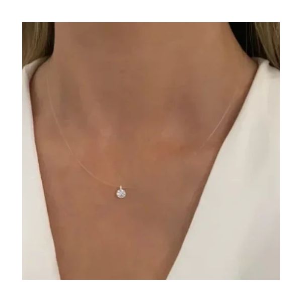 GARGANTILHA NYLON ZIRCÔNIA CRISTAL PRATA 925 - My Prata Joias