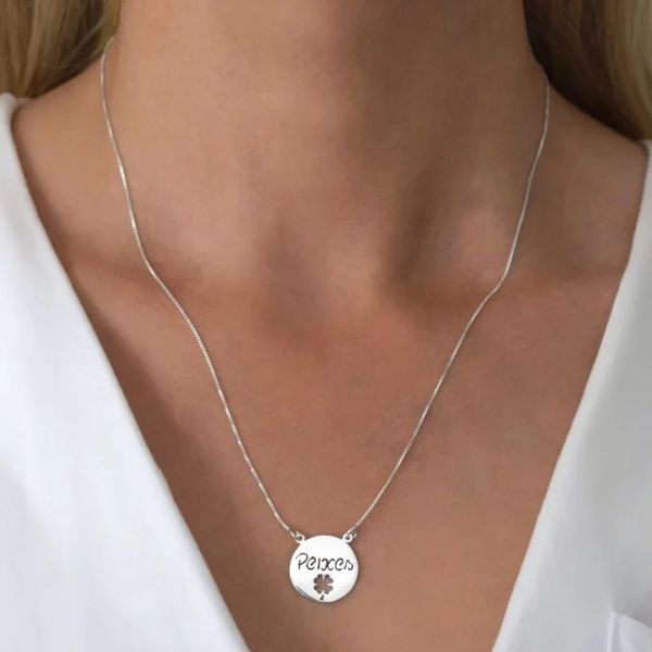 GARGANTILHA SIGNO PEIXES PRATA 925 - My Prata Joias
