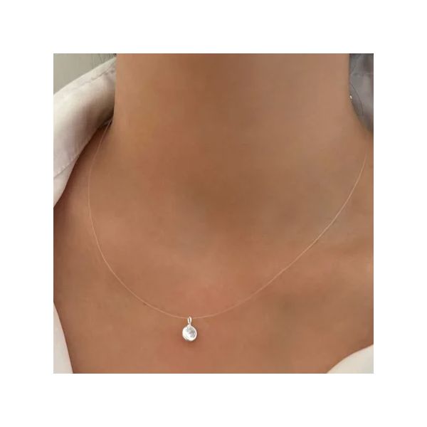 GARGANTILHA PONTO DE LUZ ZIRCÔNIA CRISTAL BORDA PR... - My Prata Joias