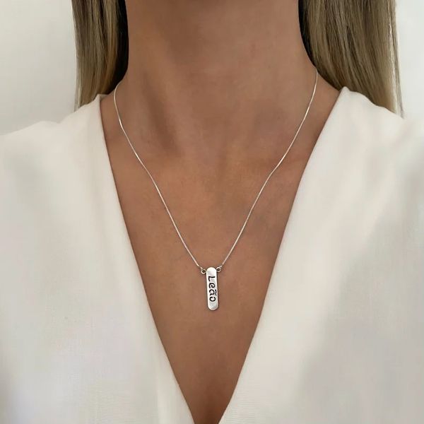 GARGANTILHA ENVELHECIDA SIGNO LEÃO PRATA 925 - My Prata Joias