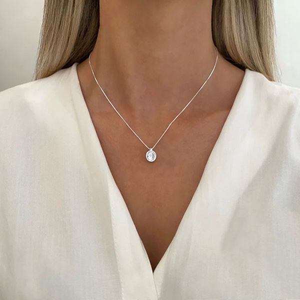 GARGANTILHA PONTO DE LUZ CRISTAL PRATA 925 - My Prata Joias