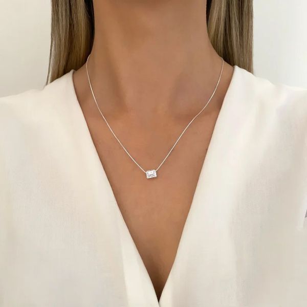 GARGANTILHA ZIRCÔNIA CRISTAL PRATA 925 - My Prata Joias