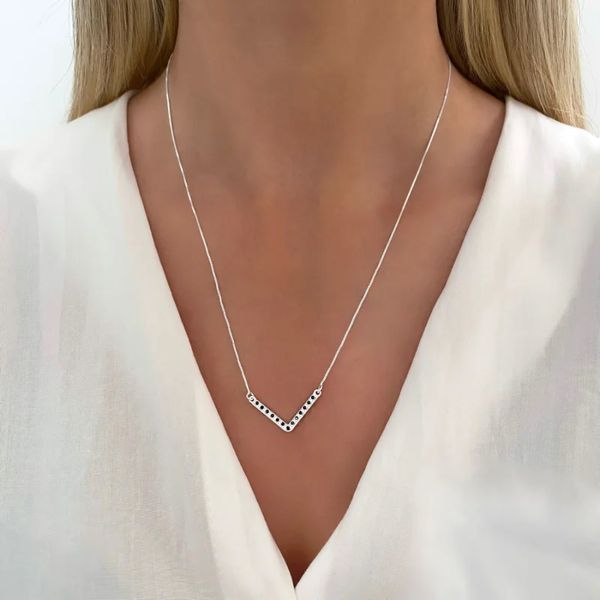 GARGANTILHA ZIRCÔNIA PRETA PRATA 925 - My Prata Joias