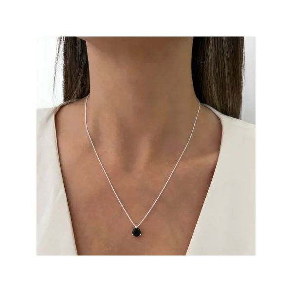 GARGANTILHA PONTO DE LUZ ZIRCÔNIA PRETO PRATA 925 - My Prata Joias