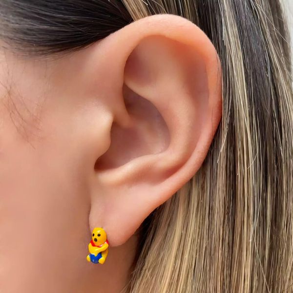 BRINCO URSINHO POOH PRATA 925 - My Prata Joias